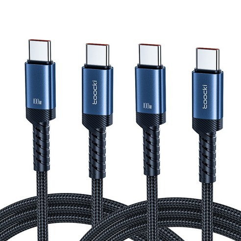 Toocki E Marker 칩100W C to C타입 초고속 메탈 충전케이블
